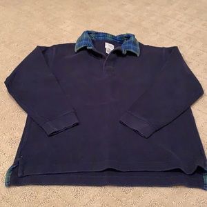 Talbots boys collared shirt, navy